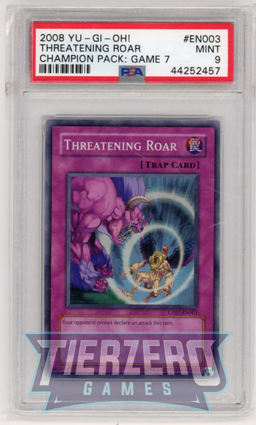 CP07-EN003 - Threatening Roar - Super Rare - Champion Pack 7 - PSA 9