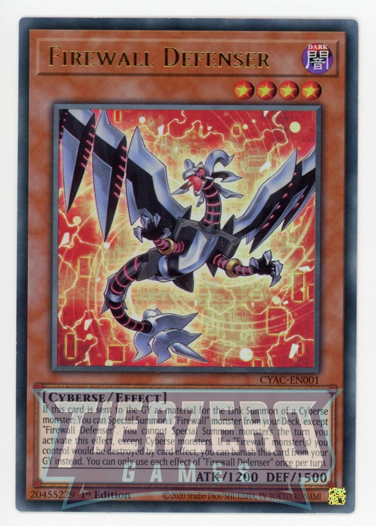 CYAC-EN001 - Firewall Defenser - Ultra Rare - Effect Monster - Cyberstorm Access