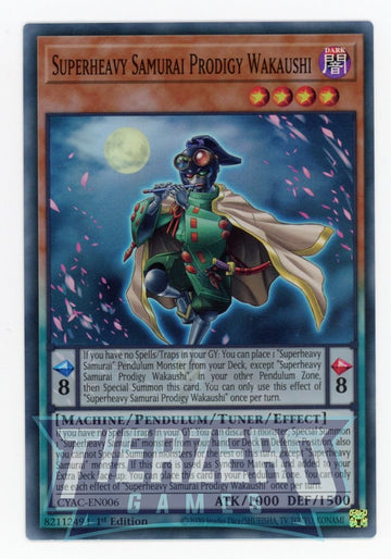 CYAC-EN006 - Superheavy Samurai Prodigy Wakaushi - Super Rare - Cyberstorm Access