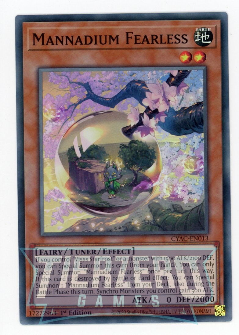 CYAC-EN013 - Mannadium Fearless - Super Rare