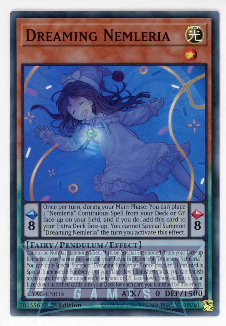 CYAC-EN015 - Dreaming Nemleria - Super Rare - Effect Pendulum Monster - Cyberstorm Access