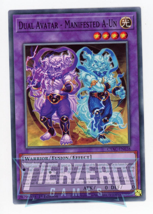 CYAC-EN038 - Dual Avatar - Manifested A-Un - Common - Effect Fusion Monster - Cyberstorm Access