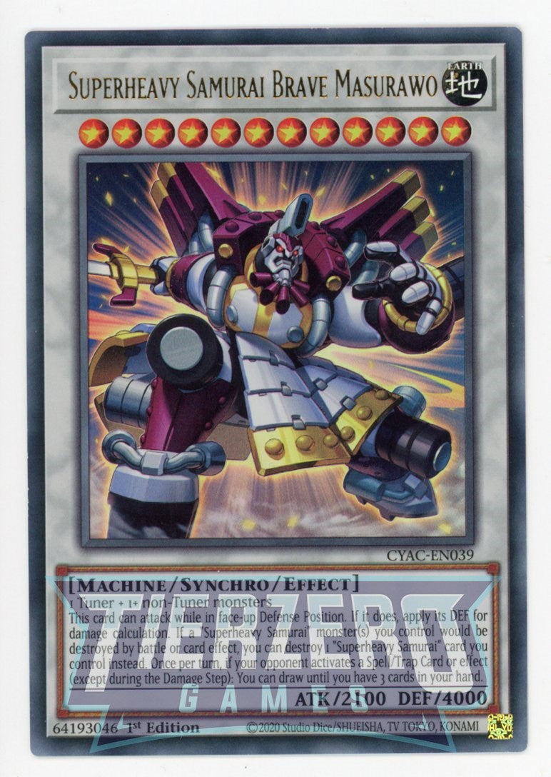 CYAC-EN039 - Superheavy Samurai Brave Masurawo - Ultra Rare - Effect Synchro Monster - Cyberstorm Access