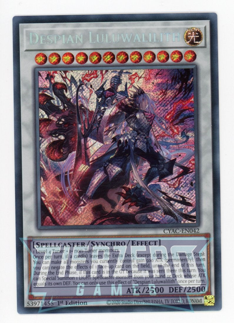 CYAC-EN042 - Despian Luluwalilith - Secret Rare - Effect Synchro Monster - Cyberstorm Access