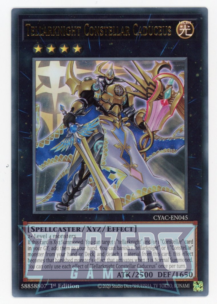 CYAC-EN045 - Tellarknight Constellar Caduceus - Ultra Rare - Effect Xyz Monster - Cyberstorm Access