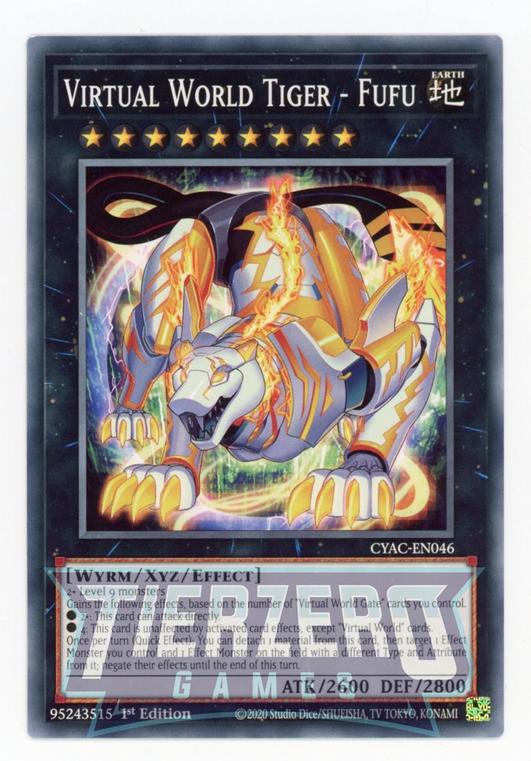 CYAC-EN046 - Virtual World Tiger - Fufu - Common - Effect Xyz Monster - Cyberstorm Access