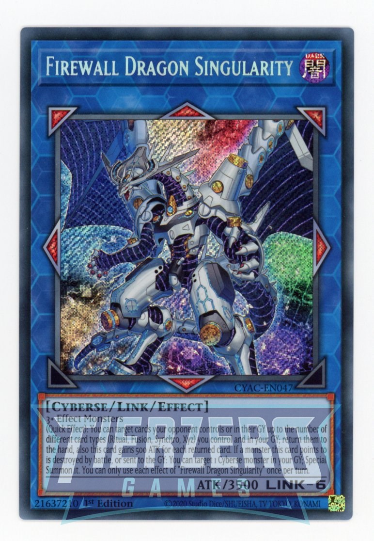 CYAC-EN047 - Firewall Dragon Singularity - Secret Rare - Effect Link Monster - Cyberstorm Access