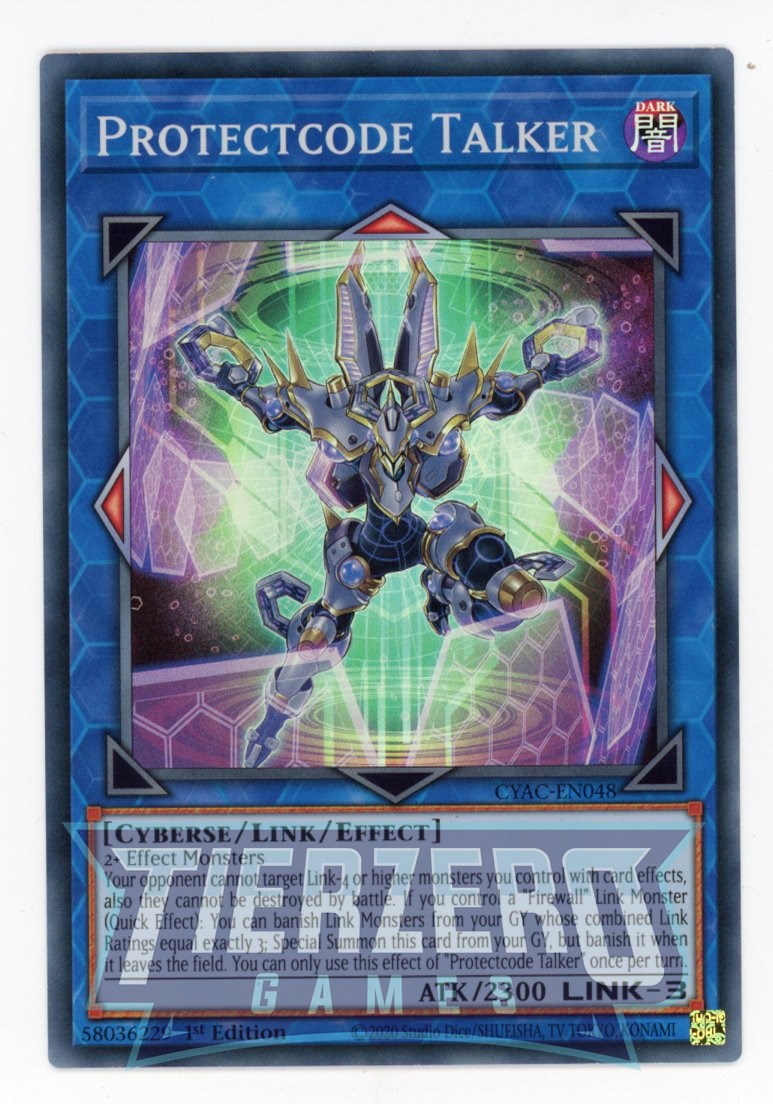 CYAC-EN048 - Protectcode Talker - Super Rare - Effect Link Monster - Cyberstorm Access