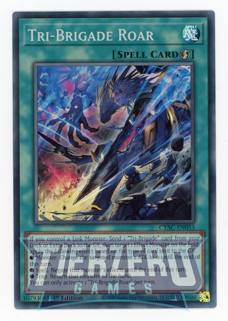 CYAC-EN053 - Tri-Brigade Roar - Super Rare - Quick-Play Spell - Cyberstorm Access