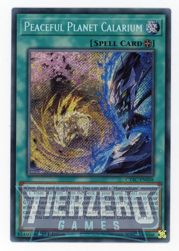 CYAC-EN058 - Peaceful Planet Calarium - Secret Rare - Cyberstorm Access