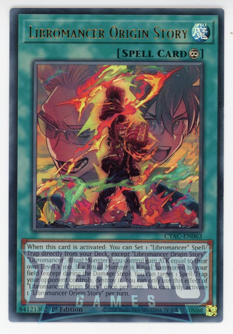 CYAC-EN063 - Libromancer Origin Story - Ultra Rare - Continuous Spell - Cyberstorm Access