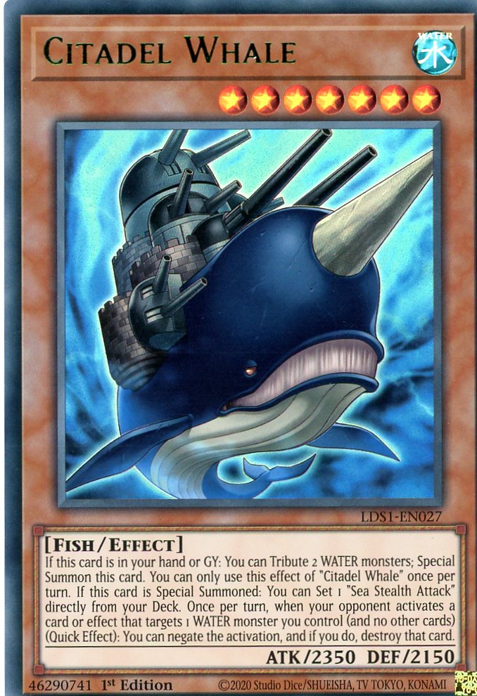 LDS1-EN027 - Citadel Whale - Green Ultra Rare - Effect Monster - Legendary Duelists Season 1