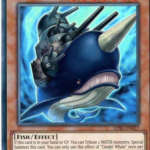 LDS1-EN027 - Citadel Whale - Green Ultra Rare - Effect Monster
