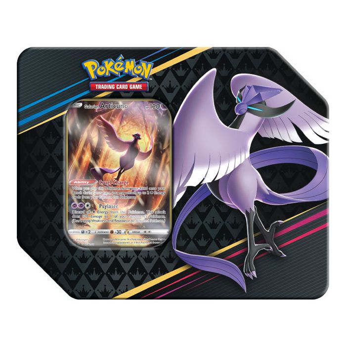 Pokemon Crown Zenith Galarian Articuno Large Tin (5 Packs)