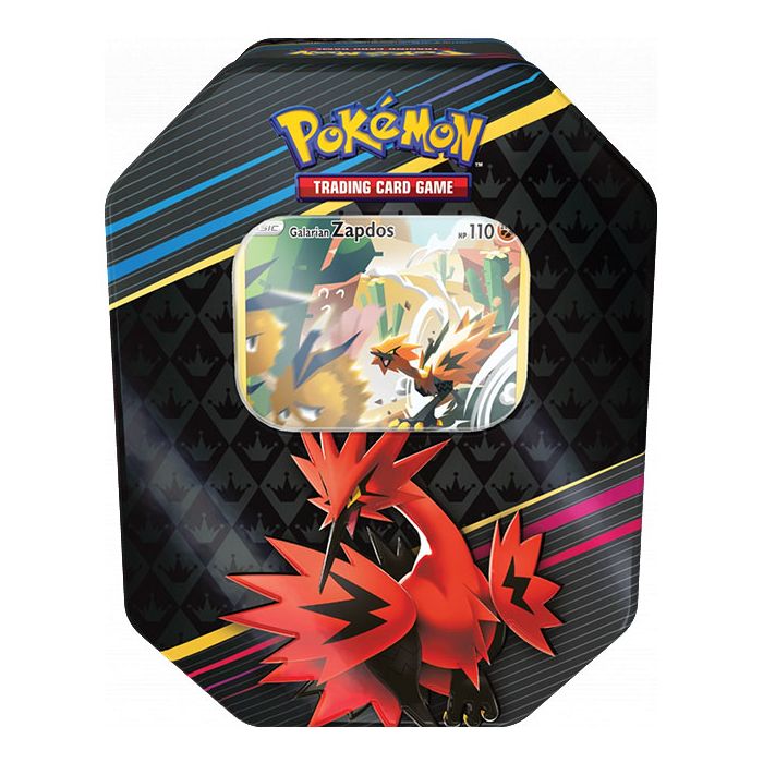 Pokemon Crown Zenith Galarian Zapdos Tin