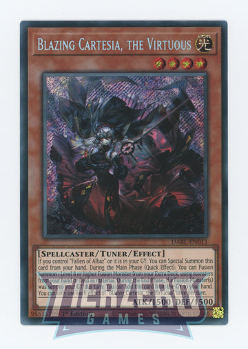 DABL-EN011 - Blazing Cartesia, the Virtuous - Secret Rare - Darkwing Blast