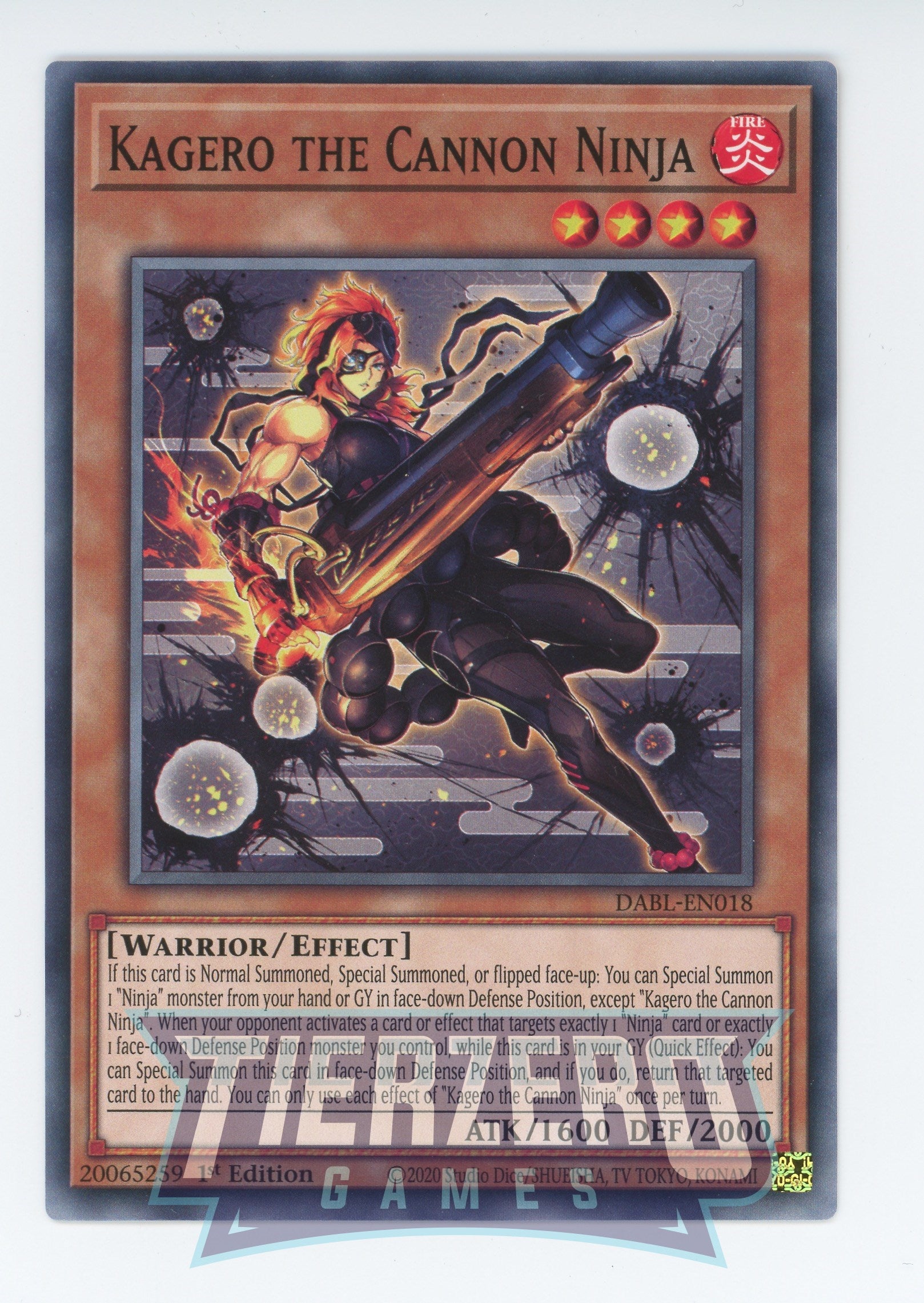 DABL-EN018 - Kagero the Cannon Ninja - Common - Effect Monster - Darkwing Blast