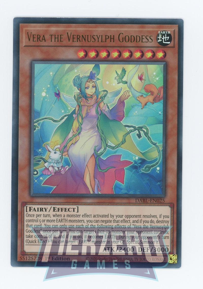 DABL-EN025 - Vera the Vernusylph Goddess - Ultra Rare - Effect Monster - Darkwing Blast
