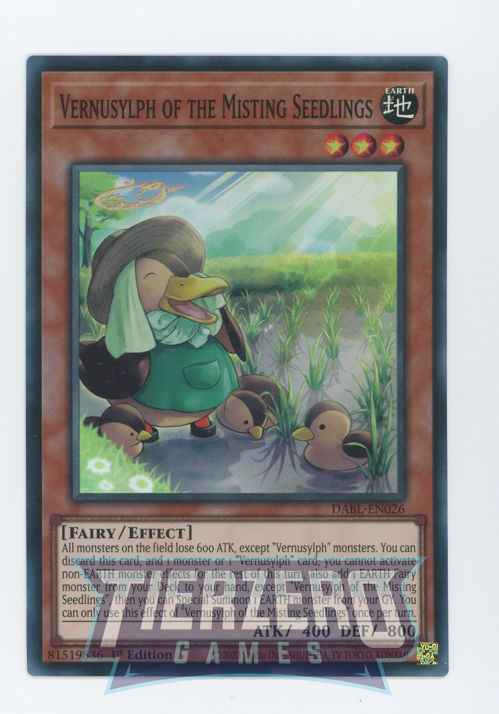 DABL-EN026 - Vernusylph of the Misting Seedlings - Super Rare - Effect Monster - Darkwing Blast