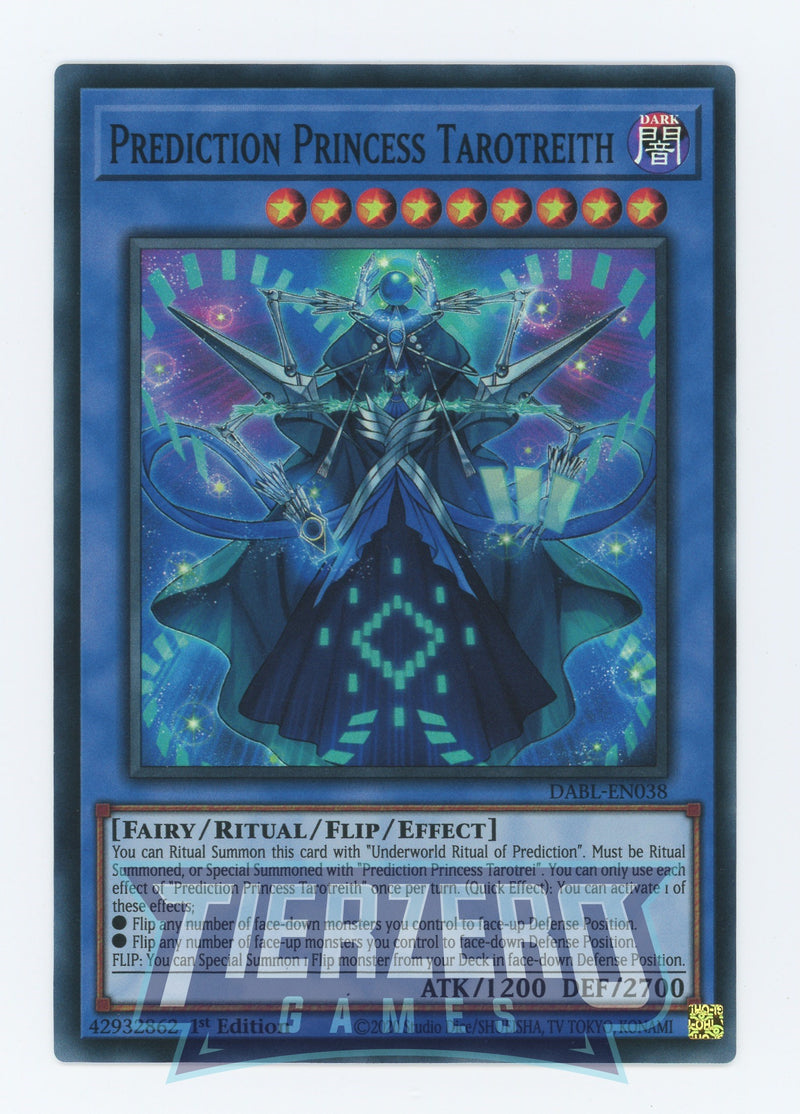DABL-EN038 - Prediction Princess Tarotreith - Super Rare - Flip Ritual Monster - Darkwing Blast