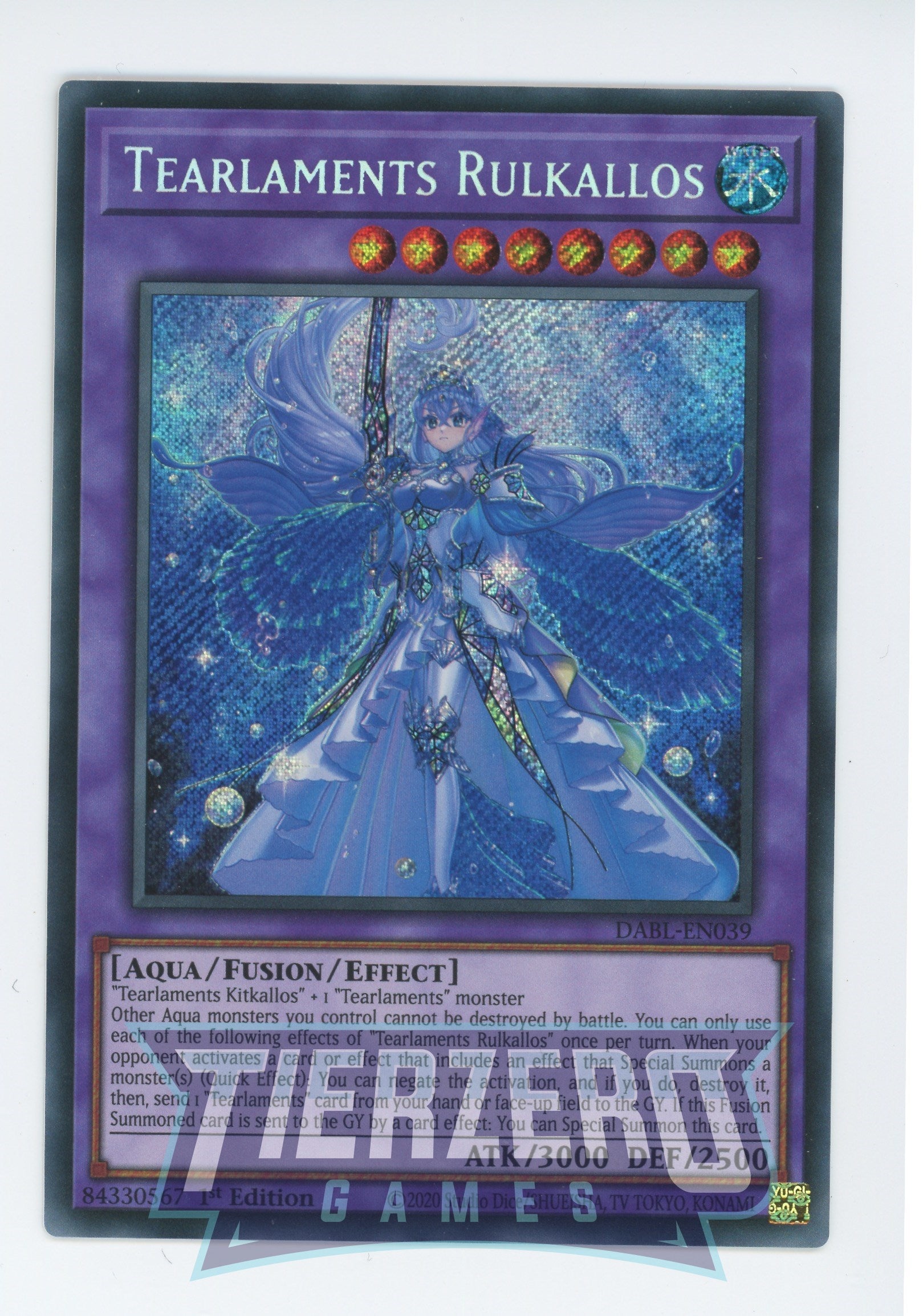 DABL-EN039 - Tearlaments Rulkallos - Secret Rare - Effect Fusion Monster - Darkwing Blast