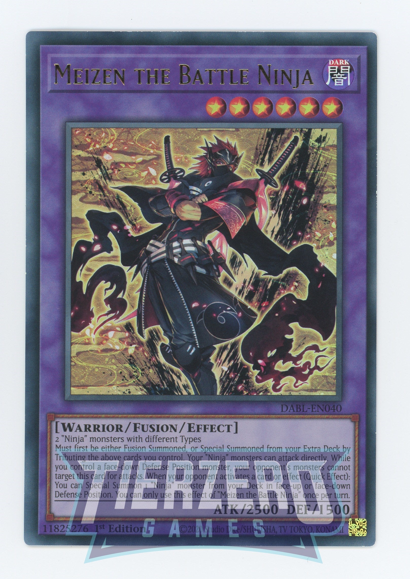 DABL-EN040 - Meizen the Battle Ninja - Ultra Rare - Effect Fusion Monster - Darkwing Blast