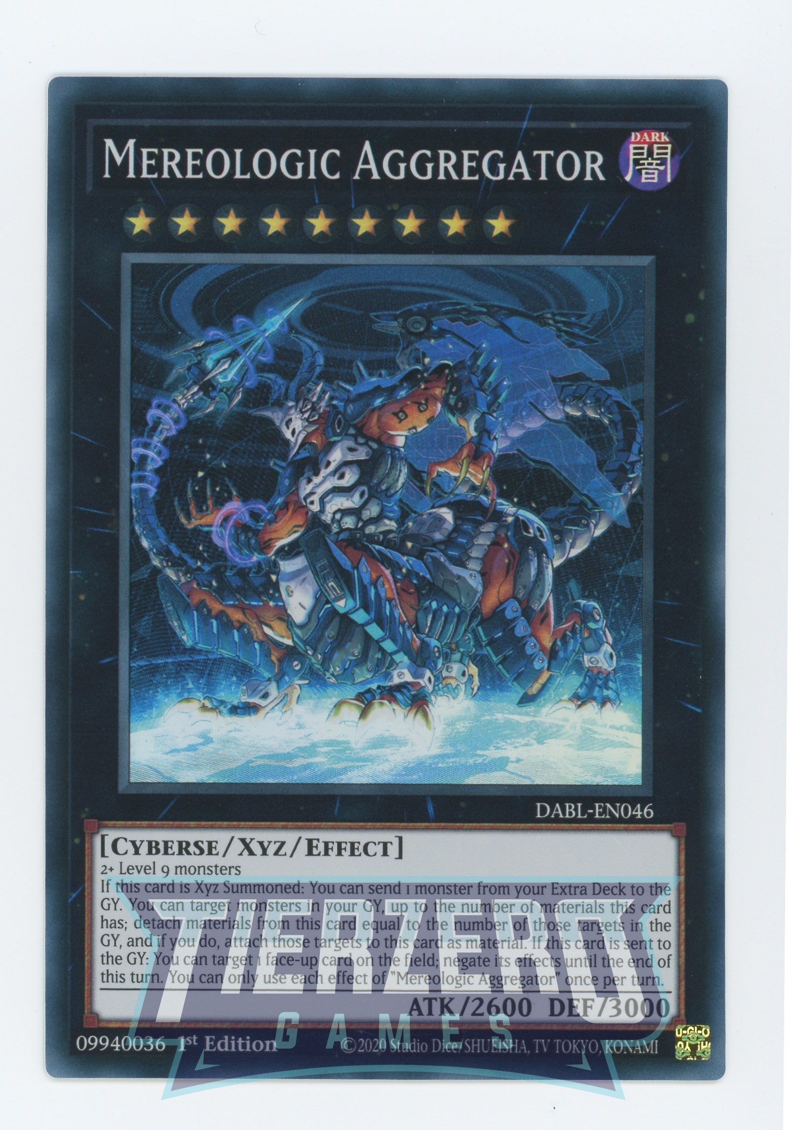 DABL-EN046 - Mereologic Aggregator - Super Rare - Effect Xyz Monster - Darkwing Blast