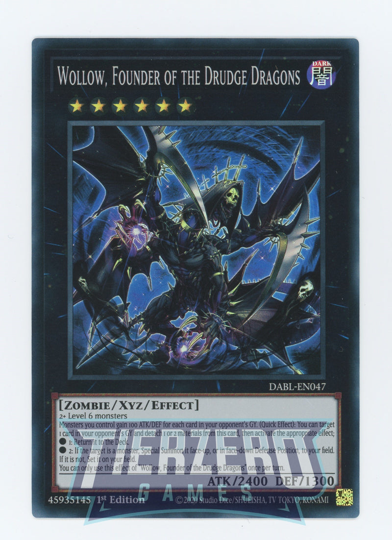 DABL-EN047 - Wollow, Founder of the Drudge Dragons - Super Rare - Effect Xyz Monster - Darkwing Blast