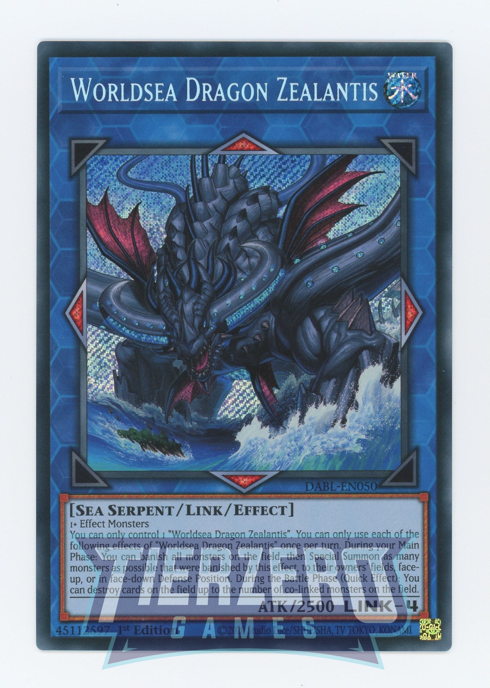 DABL-EN050 - Worldsea Dragon Zealantis - Secret Rare - Effect Link Monster - Darkwing Blast