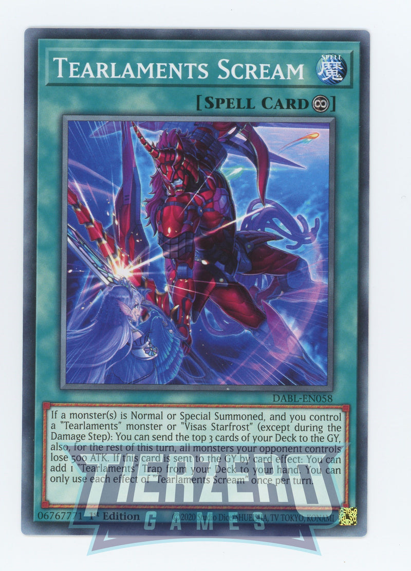 DABL-EN058 - Tearlaments Scream - Common - Continuous Spell - Darkwing Blast