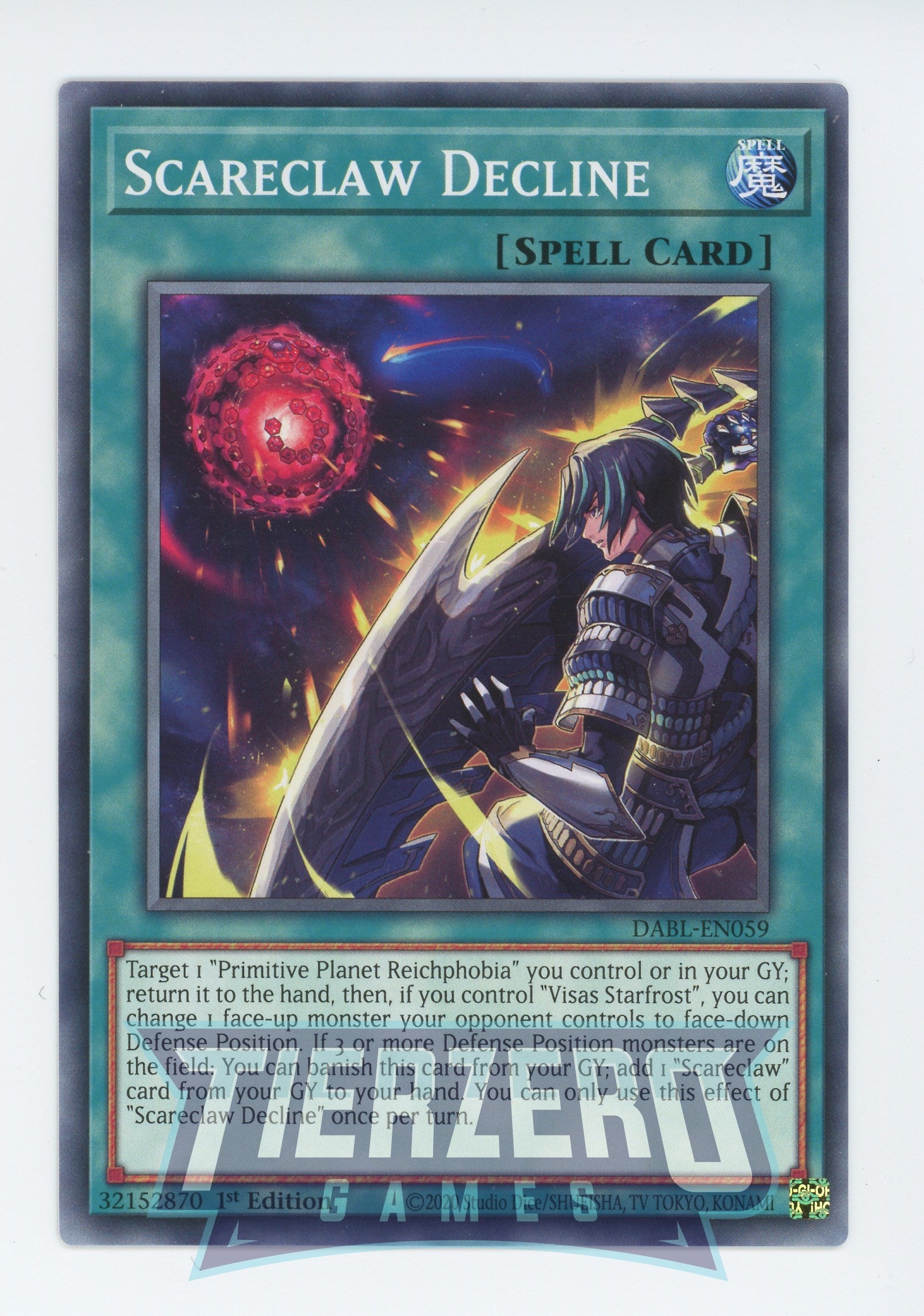 DABL-EN059 - Scareclaw Decline - Common - Normal Spell - Darkwing Blast