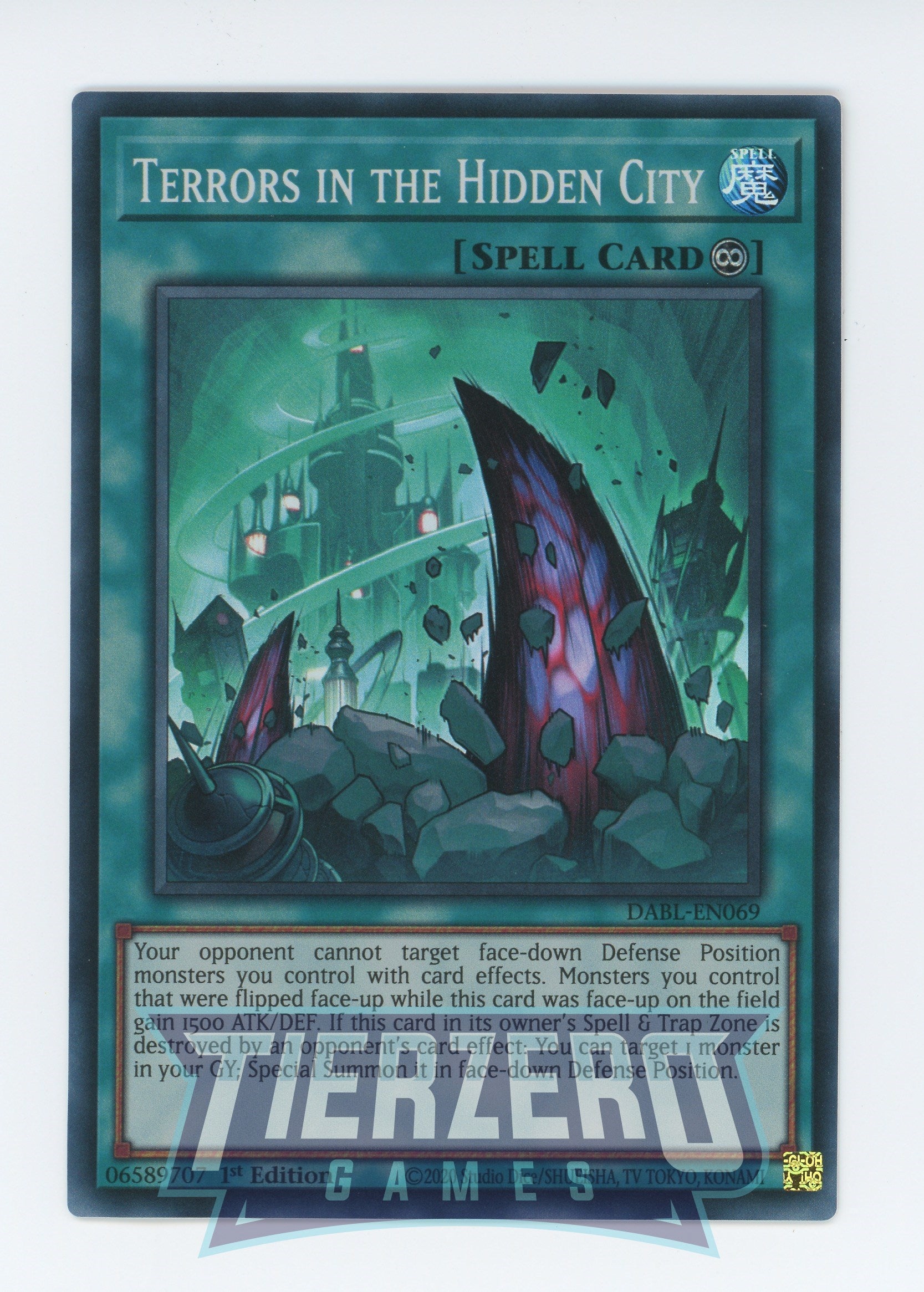 DABL-EN069 - Terrors in the Hidden City - Super Rare - Continuous Spell - Darkwing Blast