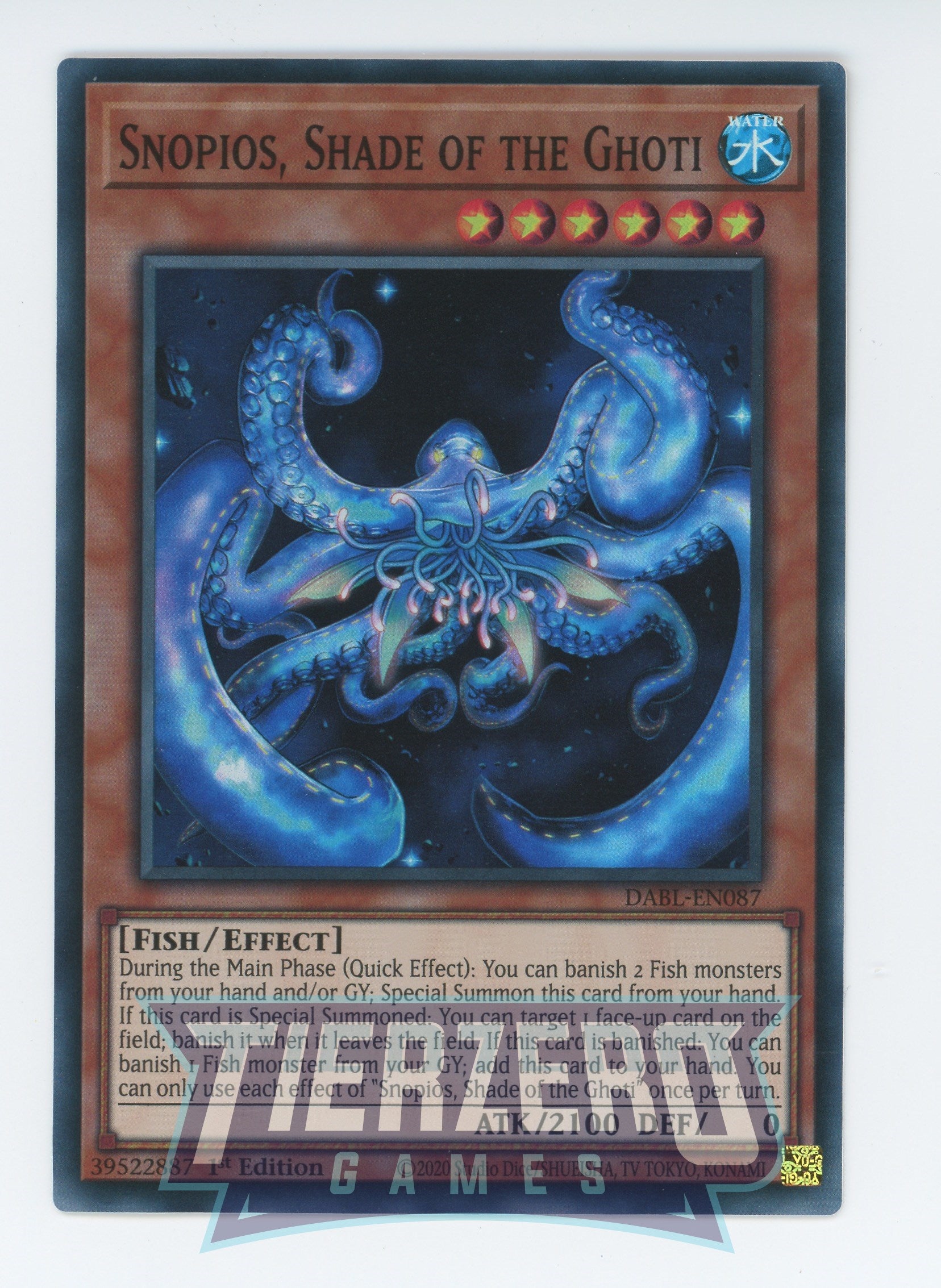 DABL-EN087 - Snopios, Shade of the Ghoti - Super Rare - Effect Monster - Darkwing Blast