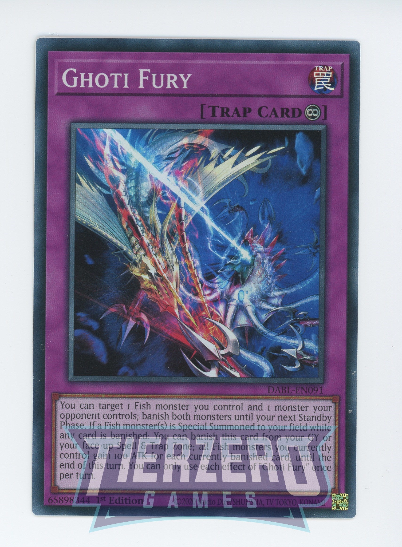 DABL-EN091 - Ghoti Fury - Super Rare - Continuous Trap - Darkwing Blast