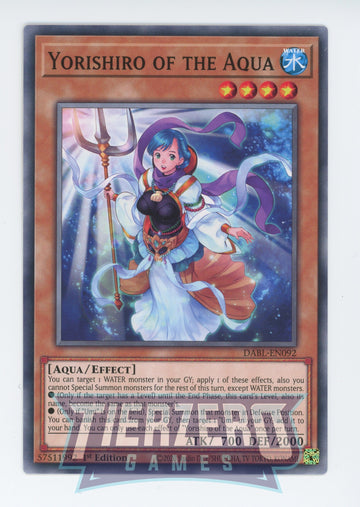 DABL-EN092 - Yorishiro of the Aqua - Common - Darkwing Blast