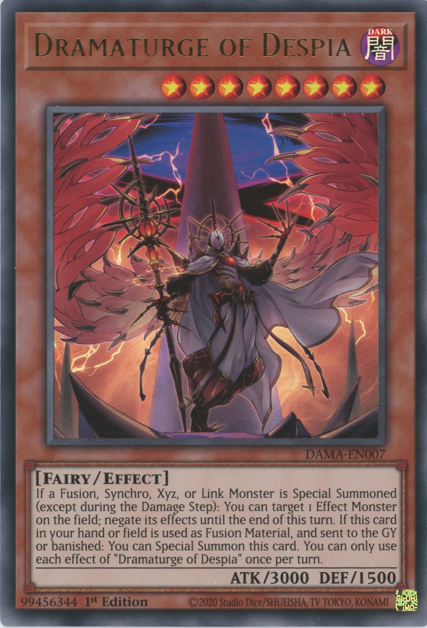 DAMA-EN007 - Dramaturge of Despia - Ultra Rare - Effect Monster - Dawn of Majesty