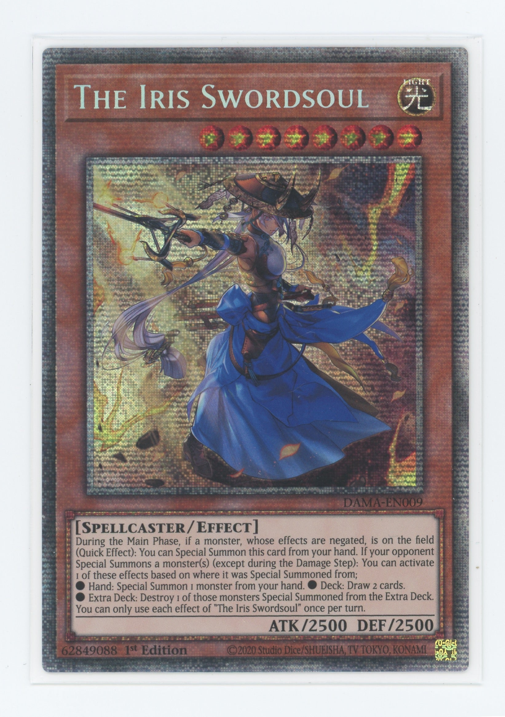 DAMA-EN009 - The Iris Swordsoul - Starlight Rare - Effect Monster - Dawn of Majesty