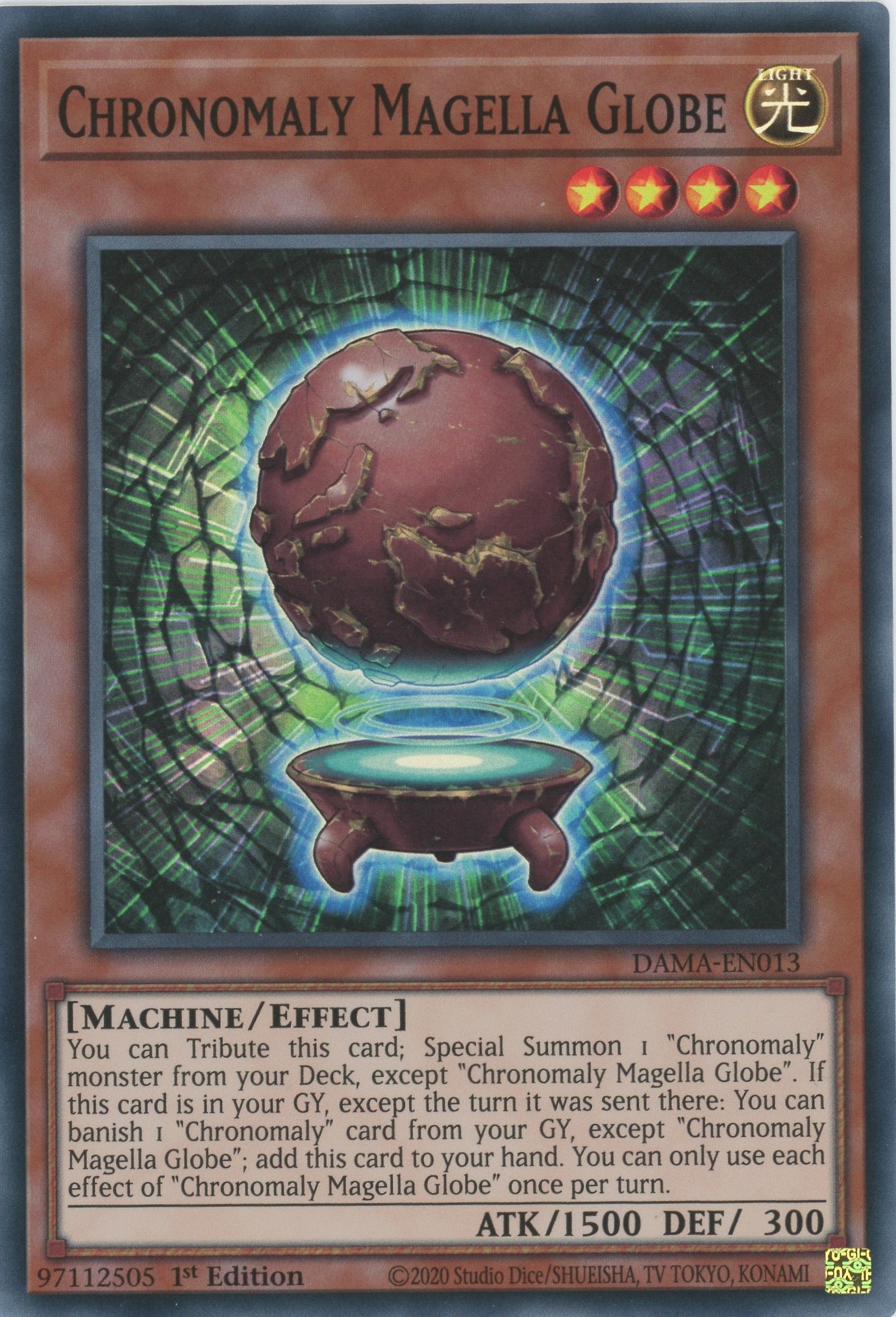 DAMA-EN013 - Chronomaly Magella Globe - Super Rare - Effect Monster - Dawn of Majesty