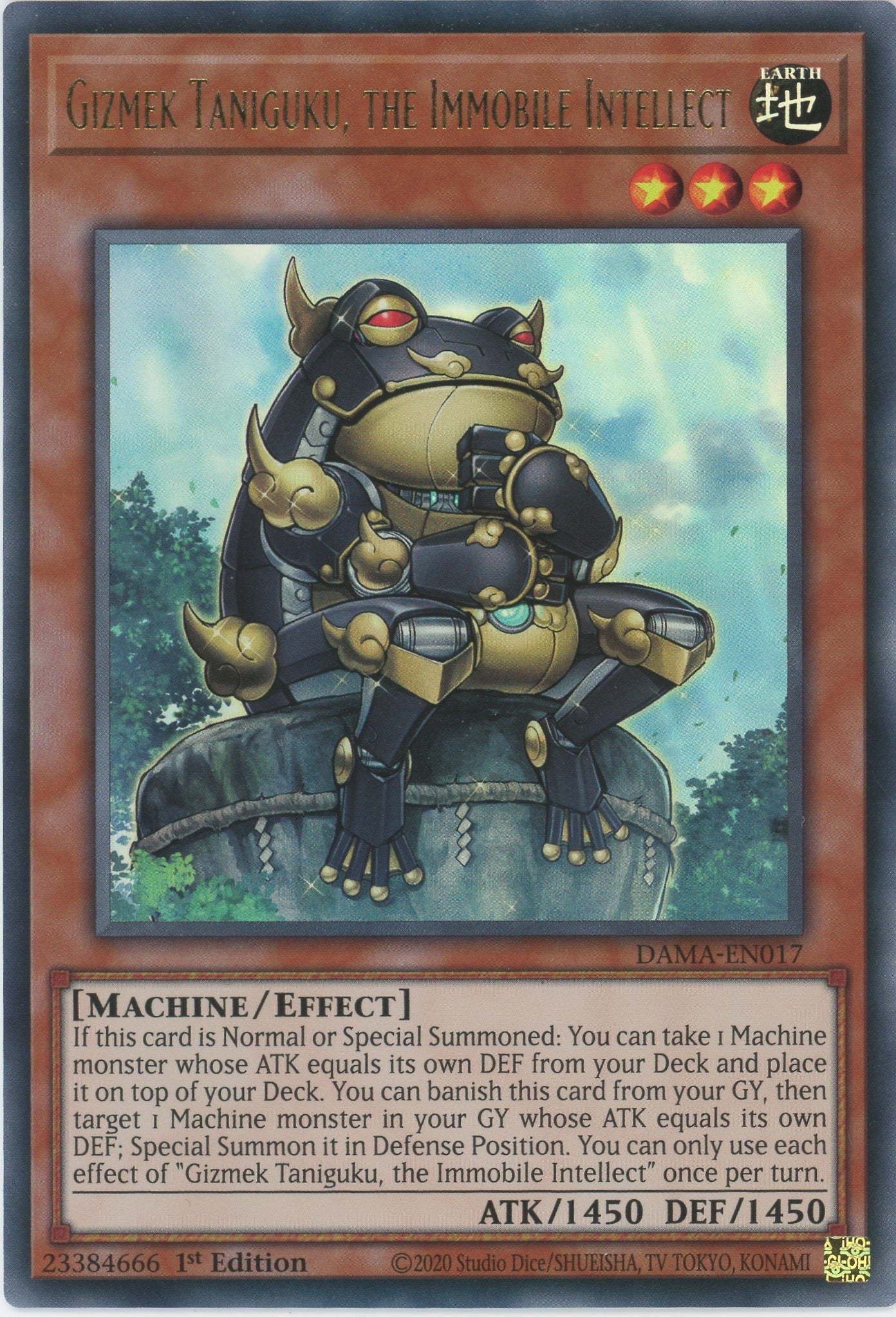 DAMA-EN017 - Gizmek Taniguku, the Immobile Intellect - Ultra Rare - Effect Monster - Dawn of Majesty