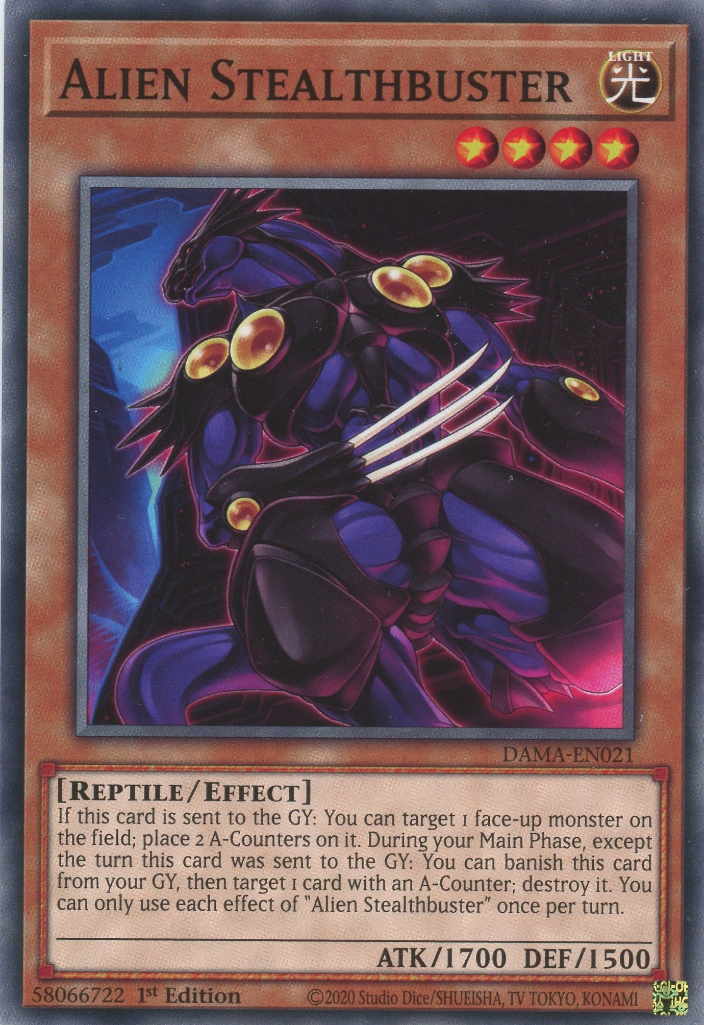 DAMA-EN021 - Alien Stealthbuster - Common - Effect Monster - Dawn of Majesty