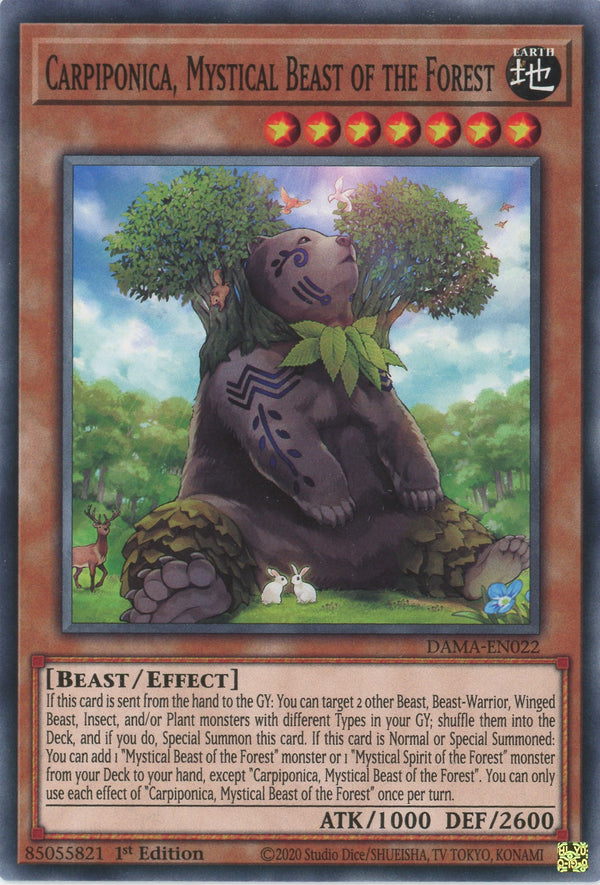 DAMA-EN022 - Carpiponica, Mystical Beast of the Forest - Common - Effect Monster - Dawn of Majesty