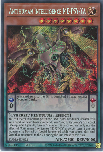 DAMA-EN024 - Antihuman Intelligence ME-PSY-YA - Secret Rare - Dawn of Majesty