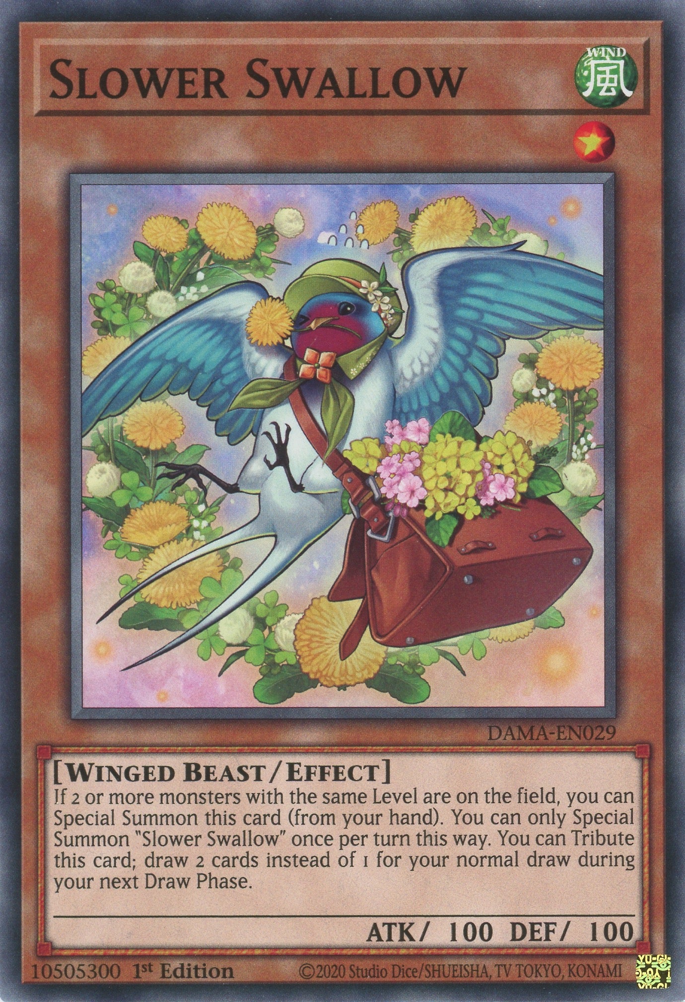 DAMA-EN029 - Slower Swallow - Common - Effect Monster - Dawn of Majesty