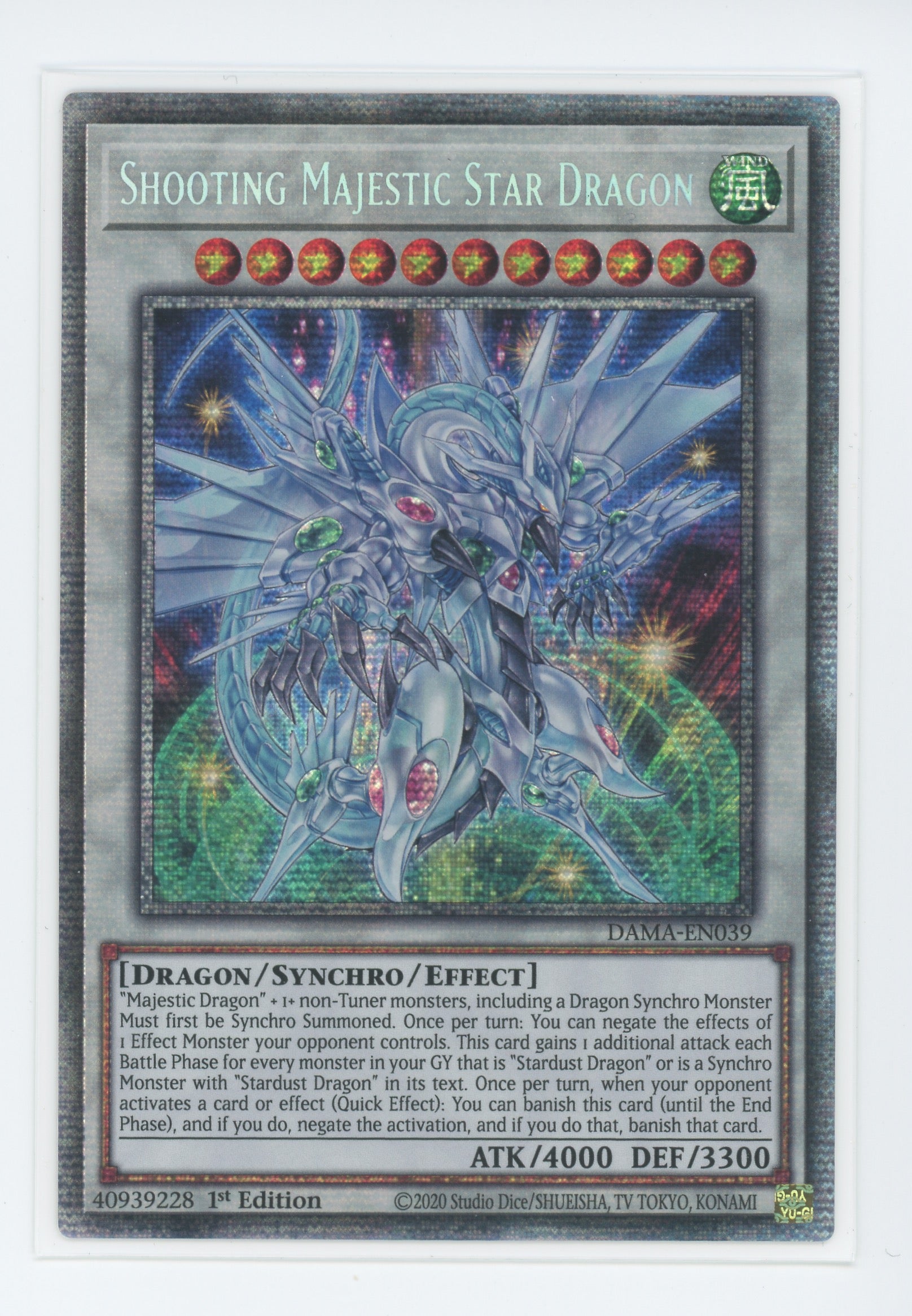 DAMA-EN039 - Shooting Majestic Star Dragon - Starlight Rare - Effect Synchro Monster - Dawn of Majesty