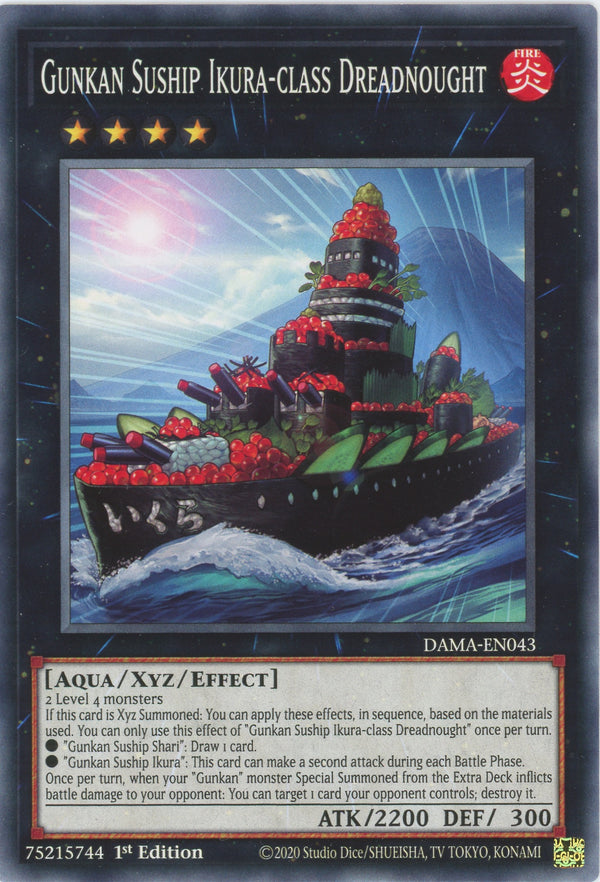 DAMA-EN043 - Gunkan Suship Ikura-class Dreadnought - Common - Effect Xyz Monster - Dawn of Majesty