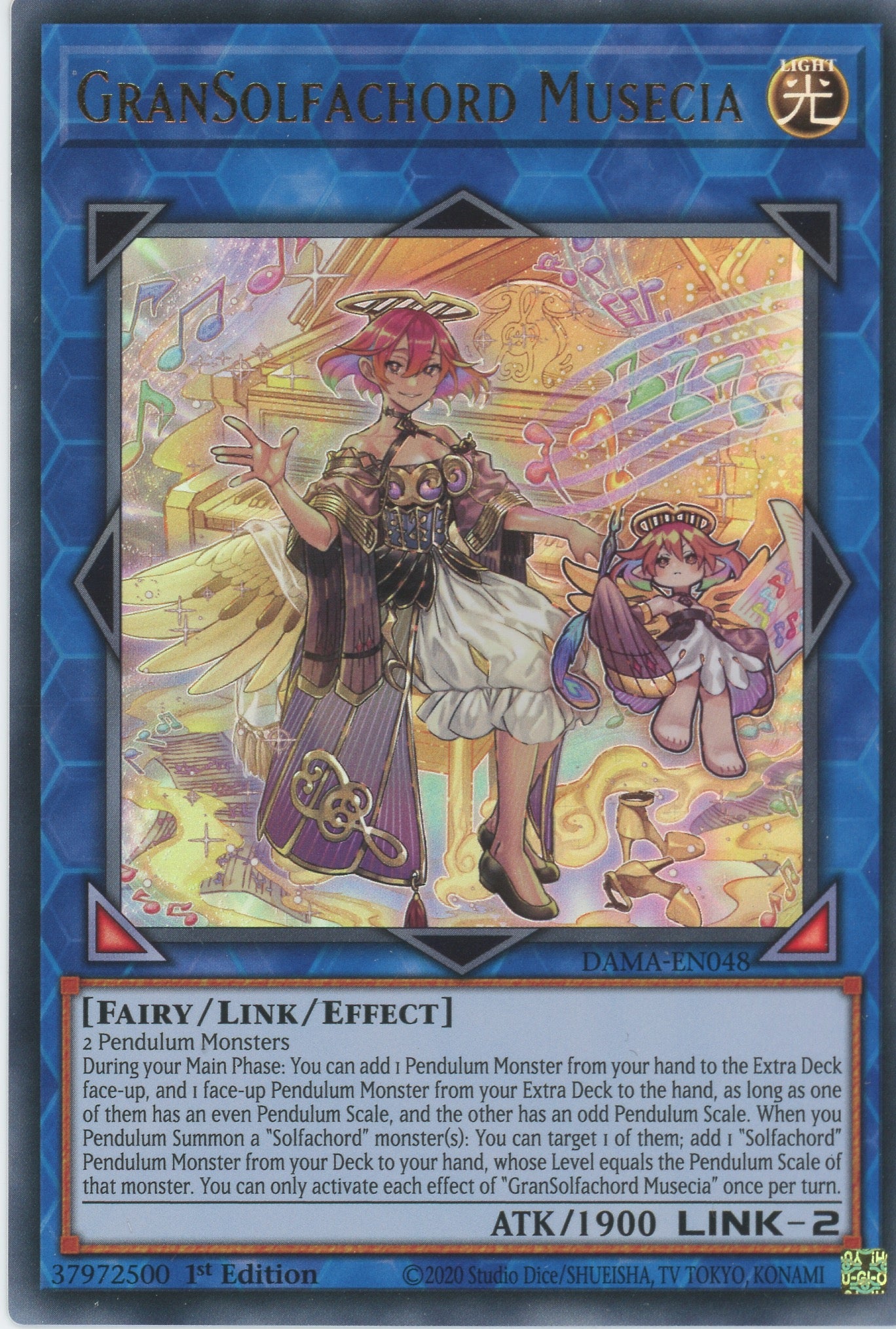 DAMA-EN048 - GranSolfachord Musecia - Ultra Rare - Effect Link Monster - Dawn of Majesty