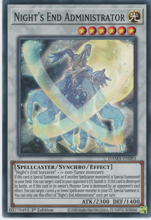 DAMA-EN083 - Night's End Administrator - Super Rare - Effect Synchro Monster - Dawn of Majesty