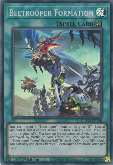 DAMA-EN090 - Beetrooper Formation - Super Rare - Dawn of Majesty