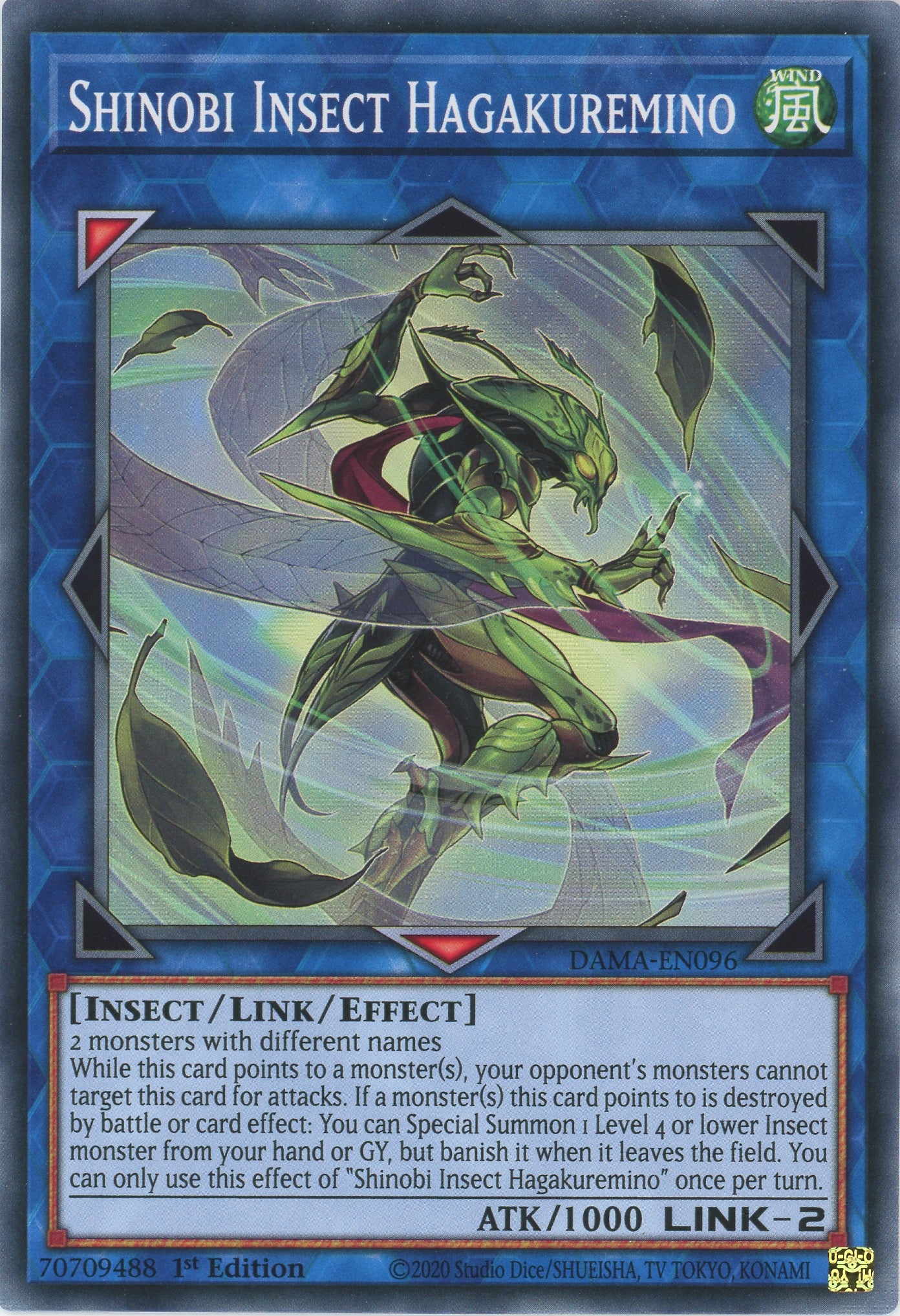 DAMA-EN096 - Shinobi Insect Hagakuremino - Common - Effect Link Monster - Dawn of Majesty