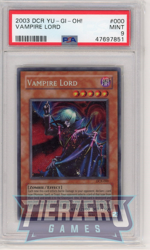 DCR-000 - Vampire Lord - Secret Rare - PSA 9 - A